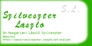 szilveszter laszlo business card