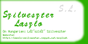 szilveszter laszlo business card